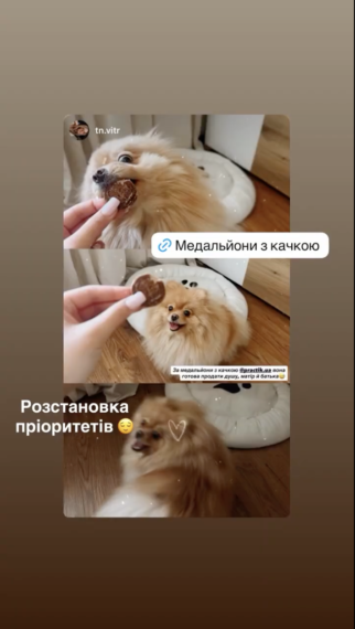 собака ласує медальйонами Practik з качкою натуральний смаколик для собак і котів відгук - купити онлайн від українського виробника Practik, фото 1