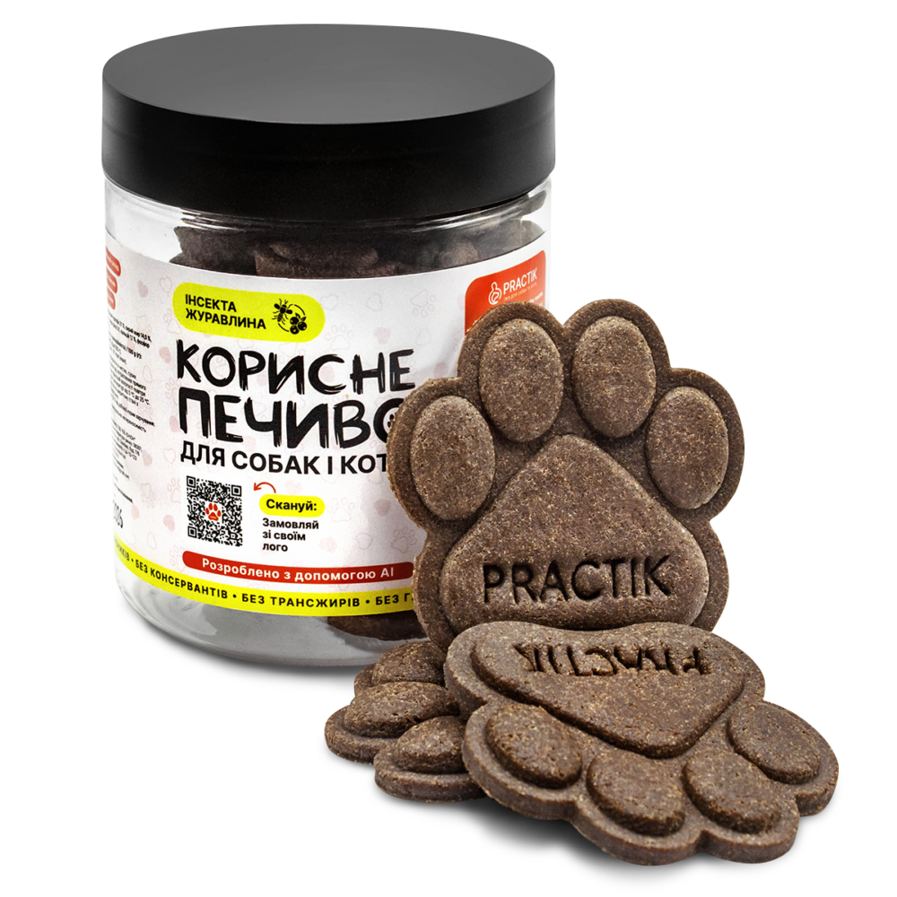 Корисне печиво для собак та котів «Інсекта-журавлина» - купити онлайн від українського виробника Practik, фото 4